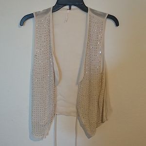 Free People sequin sheer vest